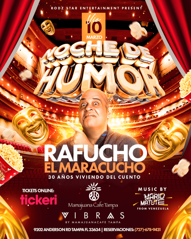 Event - NOCHE DE HUMOR CON RAFUCHO - Tampa, Florida - March 10, 2023 | concert tickets