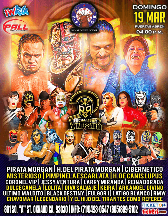 Event - LUCHA LIBRE - TOUR DE  ANIVERSARIO OXNARD CALIFORNIA - Oxnard, California - March 19, 2023 | concert tickets