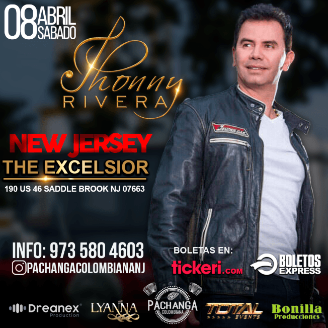 Event - JHONNY RIVERA EN CONCIERTO - Saddle Brook, New Jersey - April 8, 2023 | concert tickets