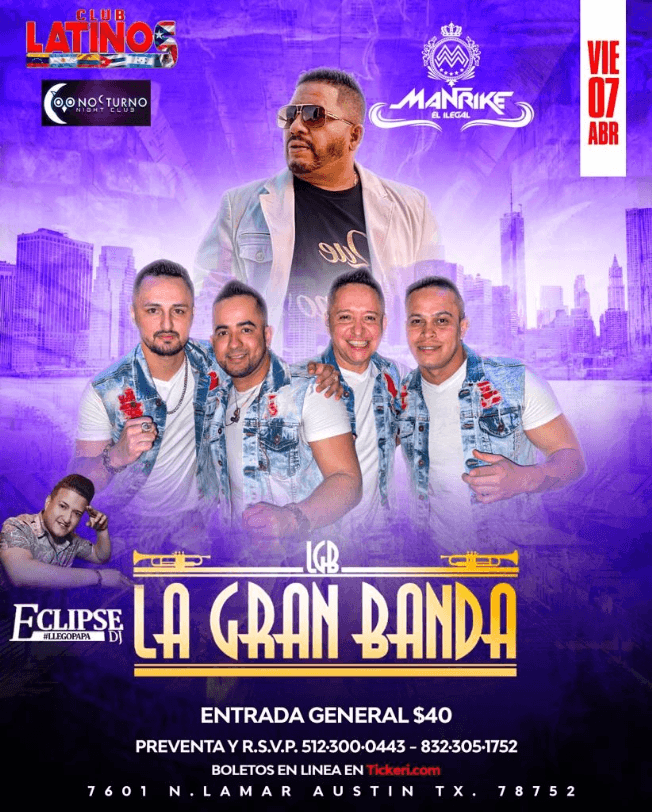 Event - LA GRAN BANDA EN CONCIERTO ! AUSTIN TEXAS - Austin, Texas - April 7, 2023 | concert tickets