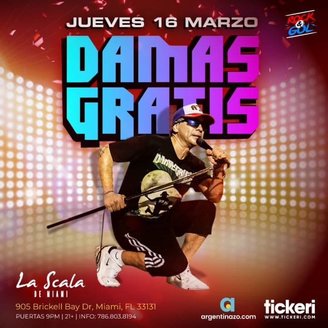 Event - DAMAS GRATIS EN MIAMI - Miami, Florida - 16 de marzo de 2023 | concert tickets