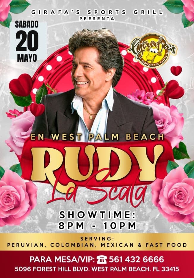 Event - RUDY La SCALA en CONCIERTO en West Palm Beach !! - West Palm Beach, Florida - May 20, 2023 | concert tickets