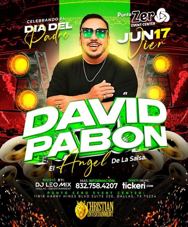 Event - David Pabon en Dallas - Dallas, Texas - June 17, 2023 | concert tickets