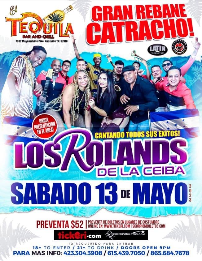 Event - LOS ROLANDS DE LA CEIBA EN CONCIERTO ! KNOXVILLE TENNESSEE - Knoxville, Tennessee - May 13, 2023 | concert tickets