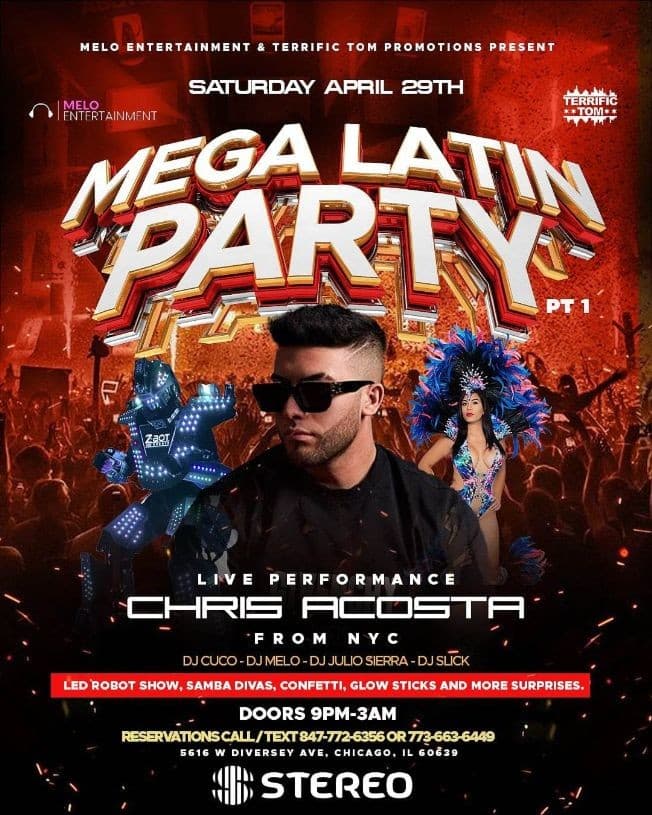 Event - MEGA LATIN PARTY - Chicago, Illinois - April 29, 2023 | concert tickets