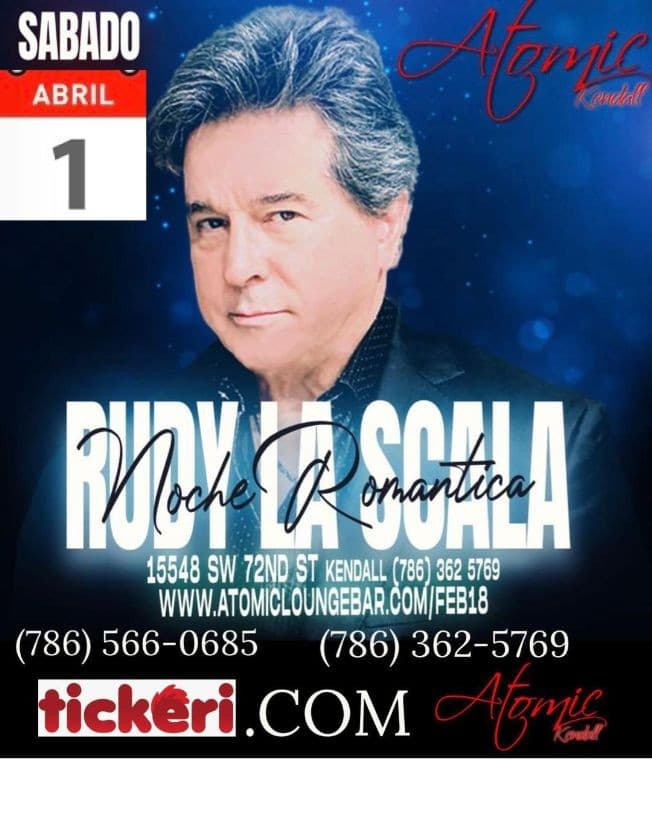 Event - RUDY LA SCALA EN CONCIERTO ! MIAMI FLORIDA - Miami, Florida - April 1, 2023 | concert tickets