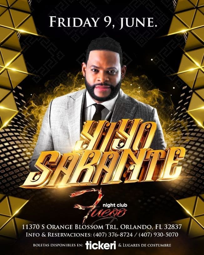 Event - YIYO SARANTE EN CONCIERTO ! ORLANDO FLORIDA - Orlando, Florida - June 9, 2023 | concert tickets