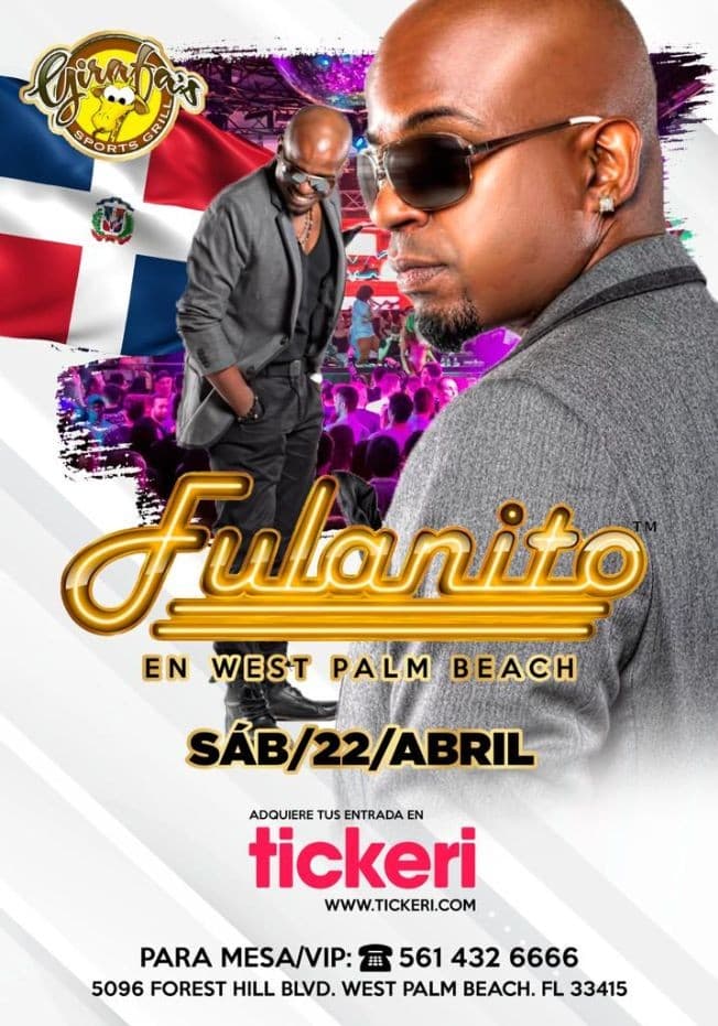 Event - FULANITO (Merengue) LIVE en West Palm Beach !! - West Palm Beach, Florida - April 22, 2023 | concert tickets