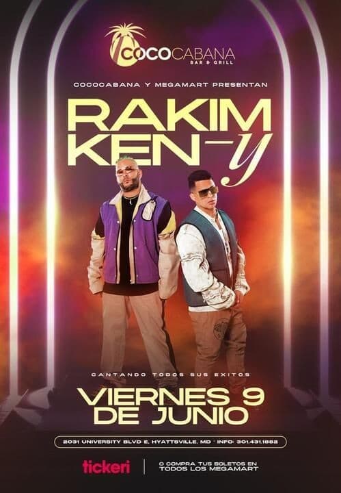 Event - RAKIM & KEN -Y EN CONCIERTO ! ADELPHI MARYLAND - Adelphi, Maryland - June 9, 2023 | concert tickets