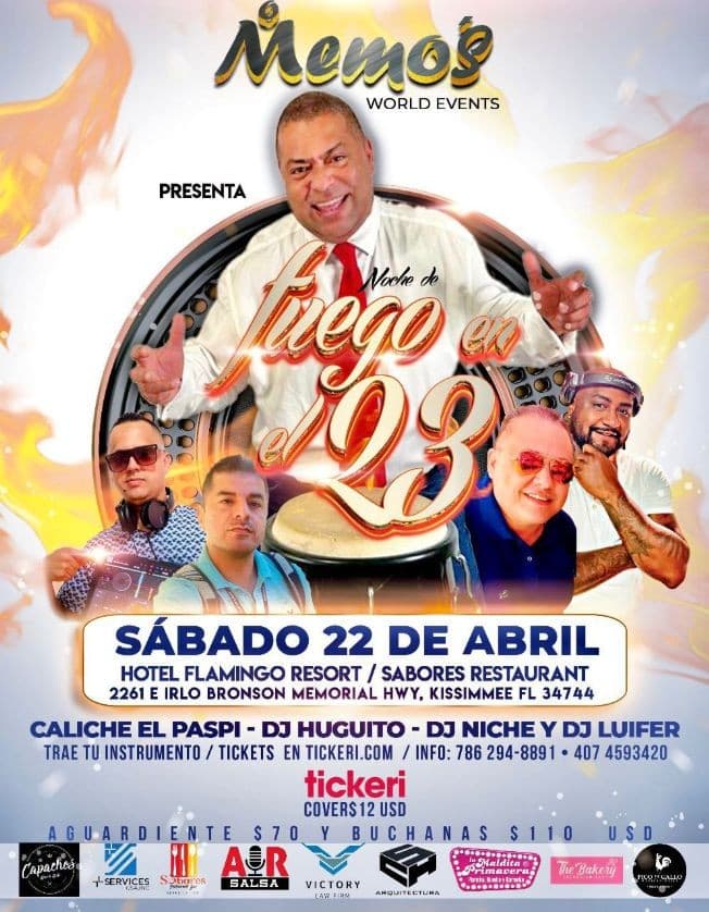 Event - NOCHE DE FUEGO EN EL 23 - Kissimmee, Florida - April 22, 2023 | concert tickets