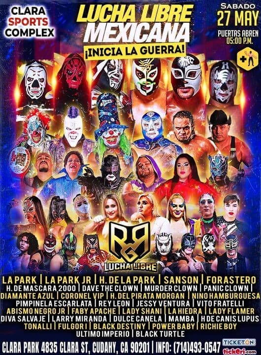 Event - LUCHA LIBRE MEXICANA " INICIA LA GUERRA " ! CUDAHY CALIFORNIA - Cudahy, California - May 27, 2023 | concert tickets