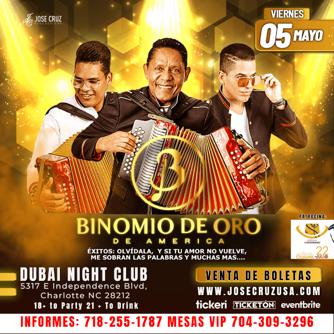 Event - 05-05-23 BINOMIO DE ORO DE AMERICA EN CONCIERTO CHARLOTTE NORTH CAROLINA - Charlotte, North Carolina - May 5, 2023 | concert tickets