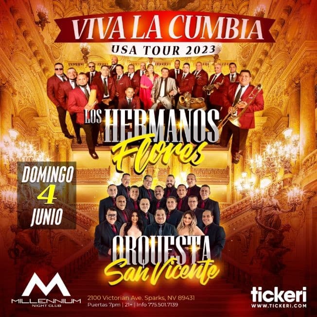 Event - LOS HERMANOS FLORES Y ORQUESTA SAN VICENTE EN RENO - Sparks, Nevada - June 4, 2023 | concert tickets