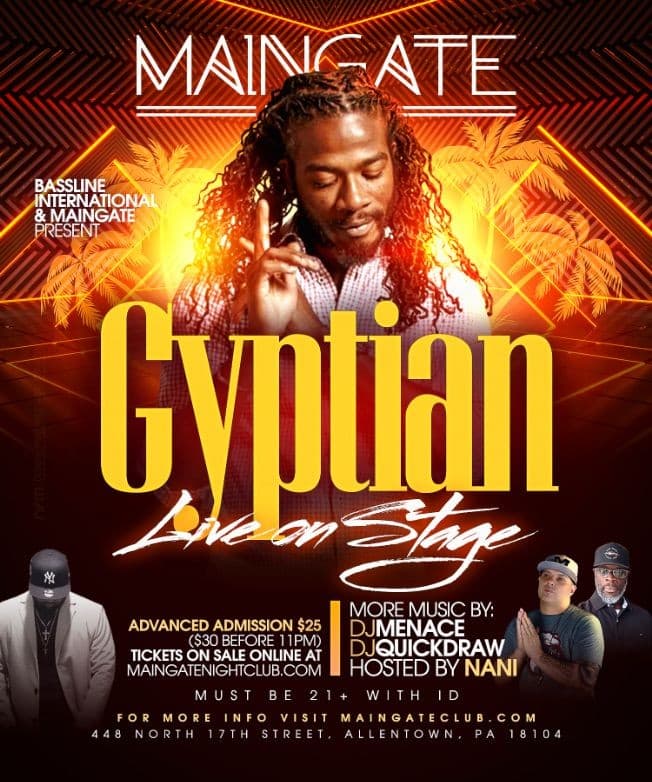 Event - Gyptian Live on Stage - Allentown, Pennsylvania - June 10, 2023 | concert tickets