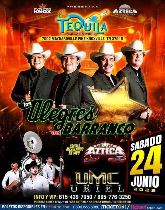 Event - LOS ALEGRES DEL BARRANCO EN CONCIERTO ! KNOXVILLE TENNESSEE - Knoxville, Tennessee - June 24, 2023 | concert tickets