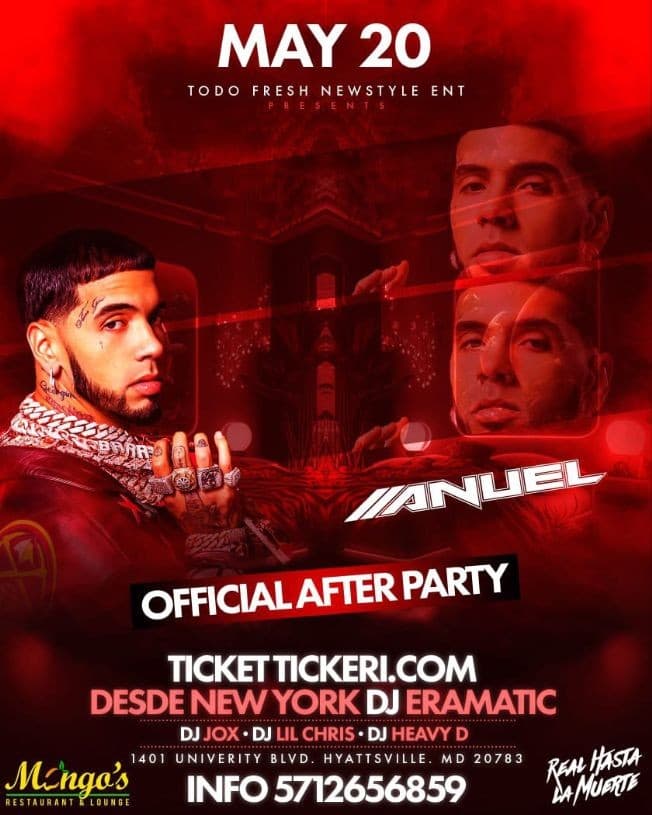 Event - Anuel official after party official party - Hyattsville, Maryland - May 20, 2023 | concert tickets