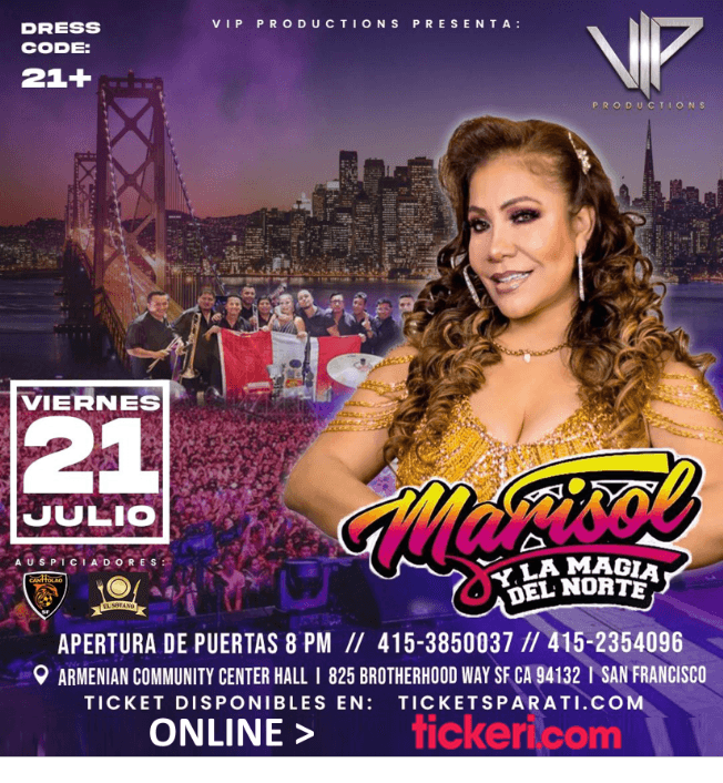 Event - MARISOL Y LA MAGIA DEL NORTE - SAN FRANCISCO CALIFORNIA. - San Francisco, California - July 21, 2023 | concert tickets