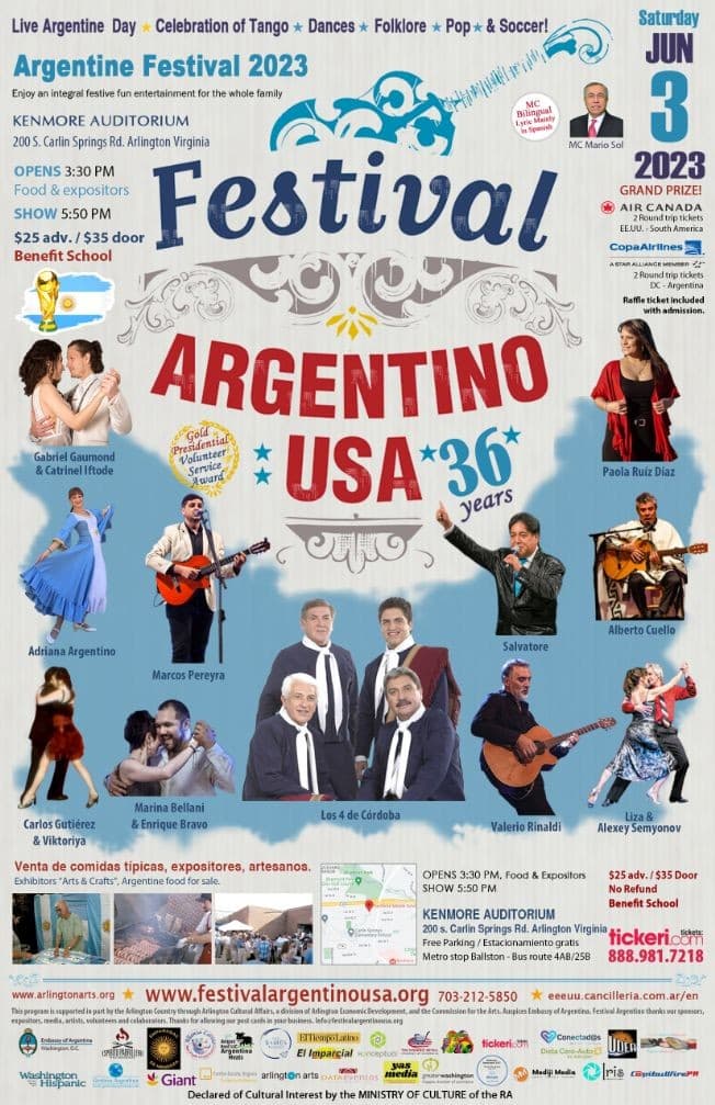 Event - 36° Festival Argentino 2023 - Arlington, Virginia - June 3, 2023 | concert tickets