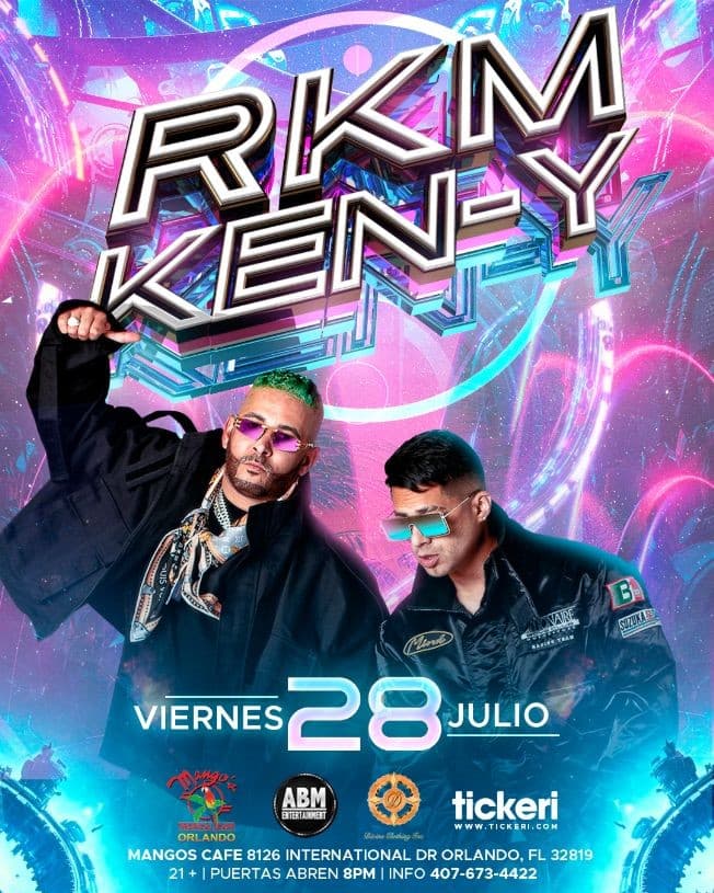 Event - RKM & KEN Y - EN ORLANDO, FL - MANGOS CAFE - ESTE VIERNES JULIO 28 - Orlando, Florida - July 28, 2023 | concert tickets