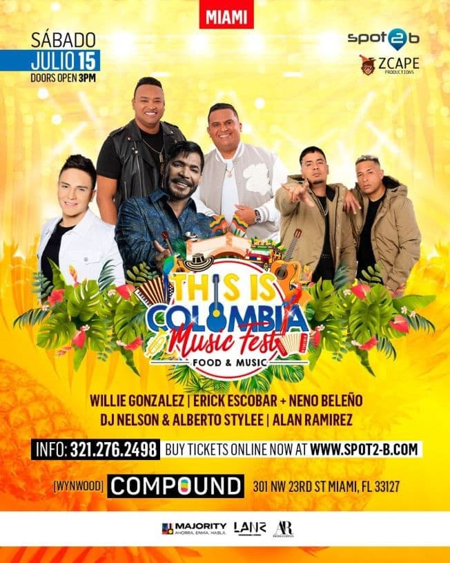 Event - THIS IS COLOMBIA MUSIC FEST MIAMI EDITION - Miami, Florida - July 15, 2023 | concert tickets