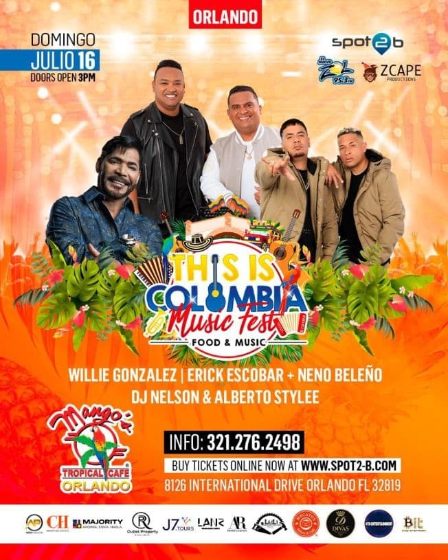 Event - THIS IS COLOMBIA MUSIC FEST ORLANDO EDITION - Orlando, Florida - July 16, 2023 | concert tickets