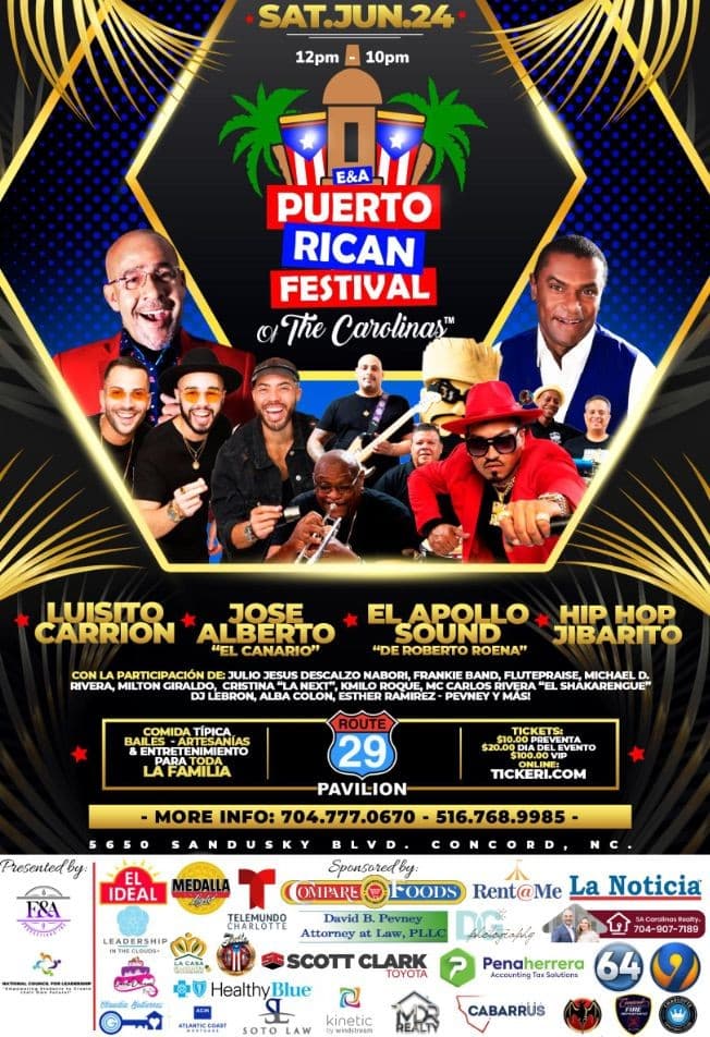 Event - Puerto Rican Festival of the Carolinas® - Concord, North Carolina - June 24, 2023 | concert tickets