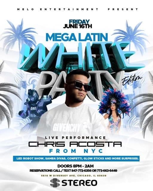 Event - The Mega Latin White Party Edition - Chicago, Illinois - June 16, 2023 | concert tickets