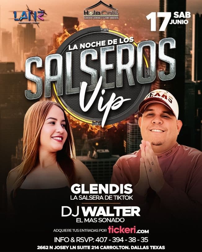 Event - Salseros VIP Dallas by Dj Walter y Glendis La Salsera - Carrollton, Texas - June 17, 2023 | concert tickets