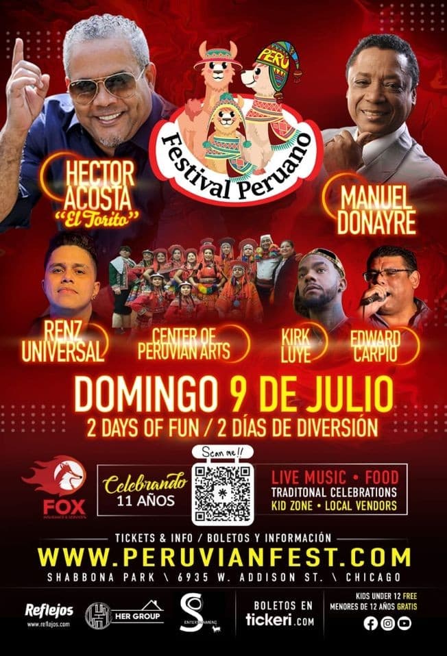 Event - FESTIVAL PERUANO // EN CHICAGO ILLINOIS - Chicago, Illinois - July 9, 2023 | concert tickets