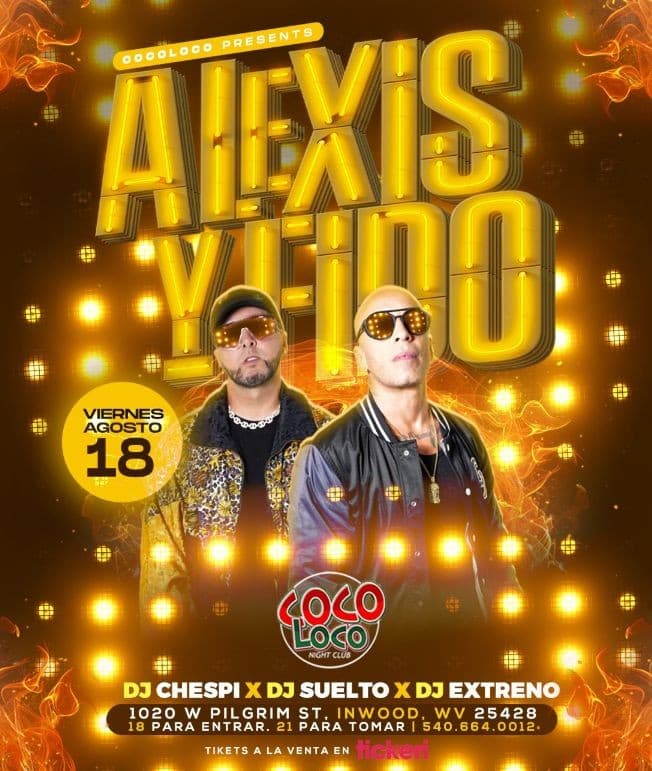 Event - ALEXIS y FIDO EN CONCIERTO EN INWOOD WEST VIRGINIa - Inwood, West Virginia - August 18, 2023 | concert tickets