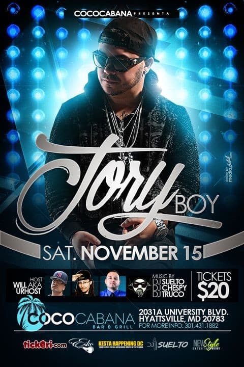 Event - Jory Boy in Maryland - Adelphi, Maryland - November 15, 2014 | concert tickets